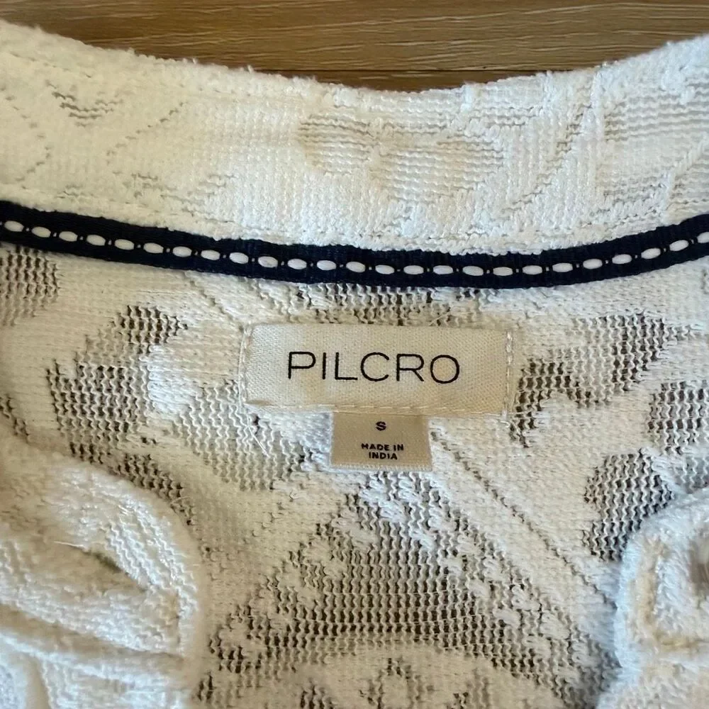Anthropologie Pilcro The Aly Puff Sleeve Blouse In White Lace Size Small Coastal